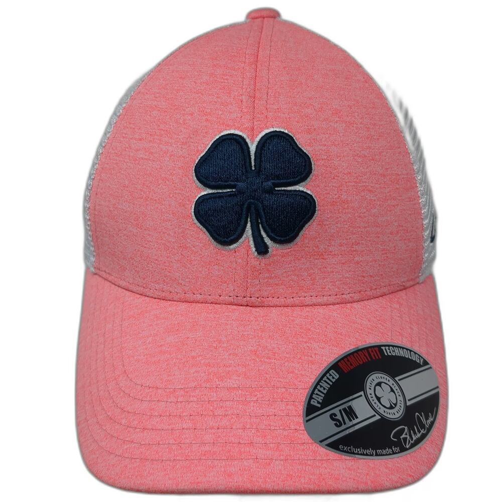 Black Clover Baseball Cap Pink M Mesh Back Fitted Live Lucky Memory Logo Hat